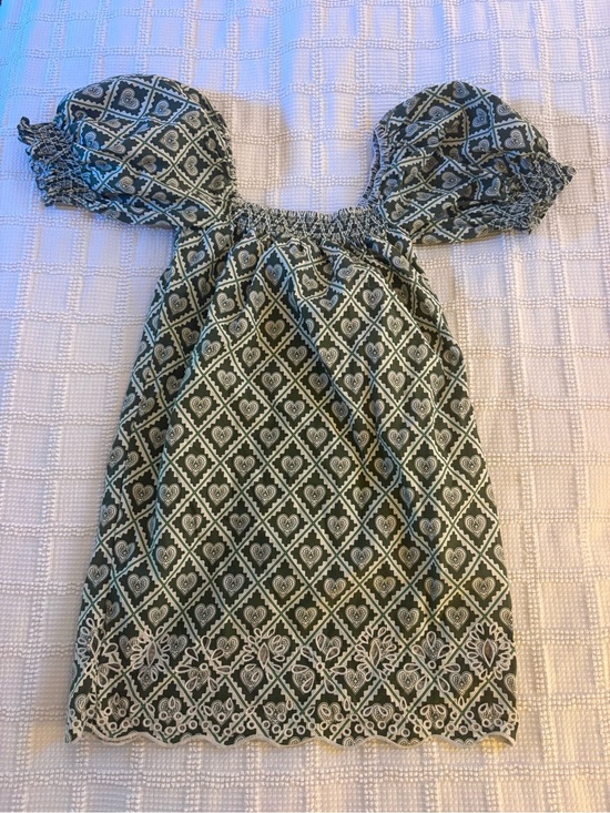 RHODE Dresses & Skirts - RHOSE Evie Geometric-Print Cotton-Poplin Mini Dress